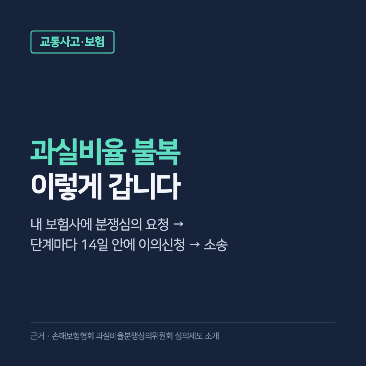 교통사고 과실비율 불복, 분쟁심의 3단계와 14일 이의신청·소송까지