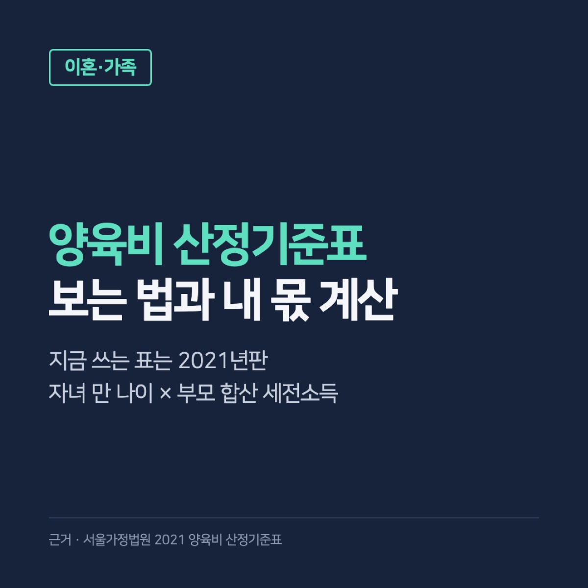 양육비 산정기준표, 소득·나이별 금액 보는 법과 내가 낼 몫 계산
